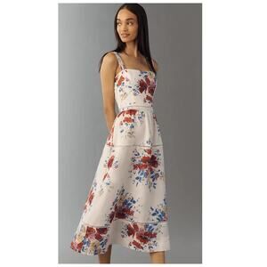 NEW Reformation Everett Linen Midi Sundress Size 4